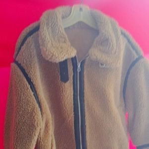 Women's  Faux Fur Sports Jacket, Size Medium,100 Polyester